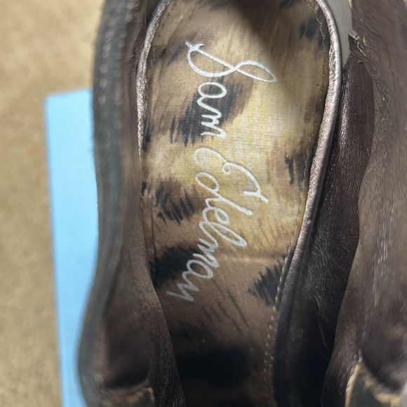 Sam Edelman grey heeled ankle booties - Picture 2 of 5